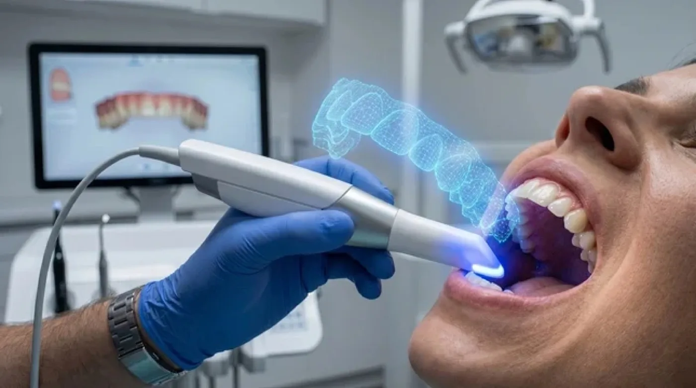 Intraoralscanner bei der digitalen Abformung